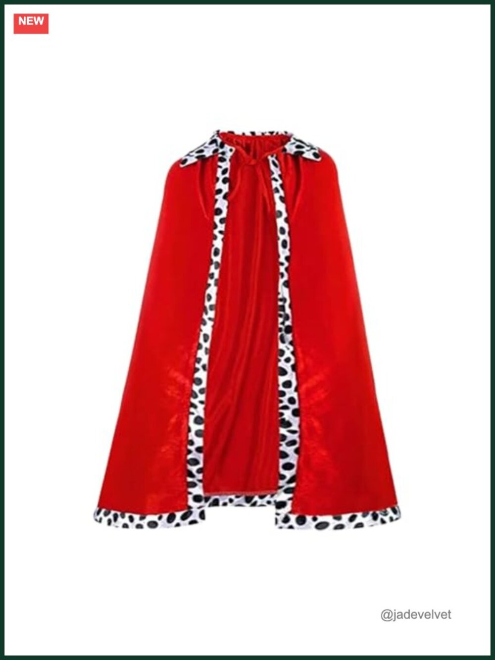 Velvet Royal Cape for Halloween Mardi Gras Cosplay Red